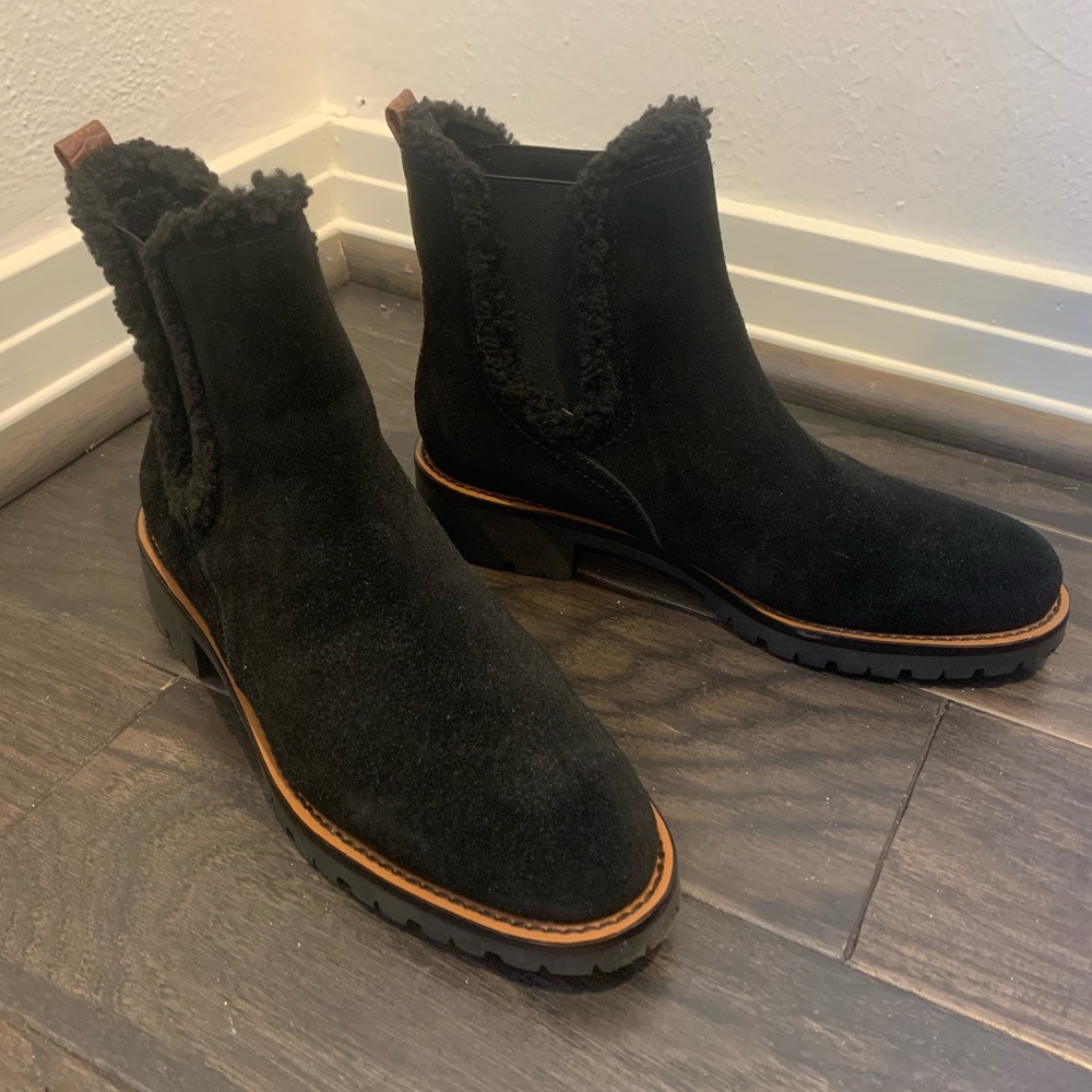 Suede Lug Sole Boots